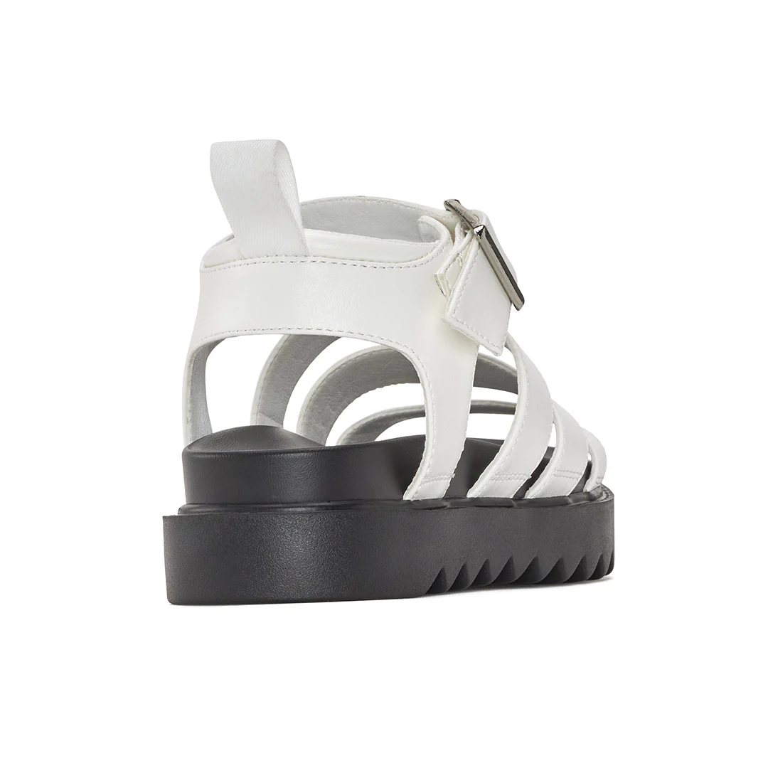 Women's Solid Color Buckle Platform Sandals