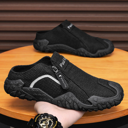 Men'S Lightweight Linen Mule Slippers