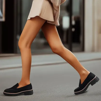 Women Comfort Platform Chunky Slip On Shoes