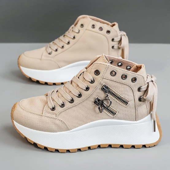Women's All-Day Comfort Arch Support Cushioned Platform Wedge Heel High Sneakers