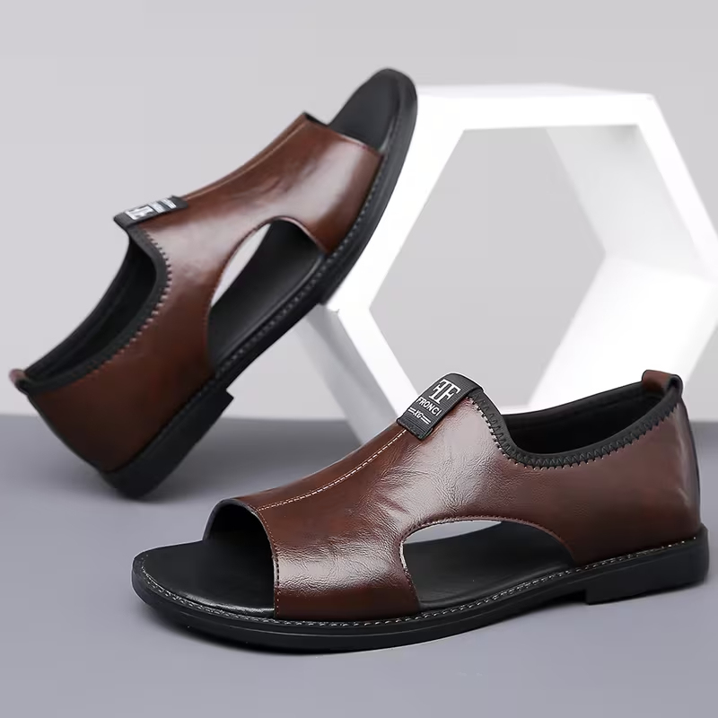 Men's Vintage Open Toe Breathable Slippers