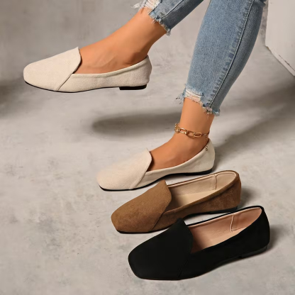 Women'S Soft Sole Fabric Upper Toe Flat