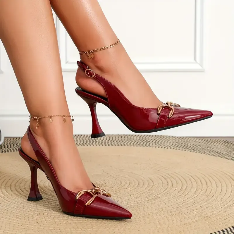 Elegant Solid Color Pointed Toe Stiletto Pumps