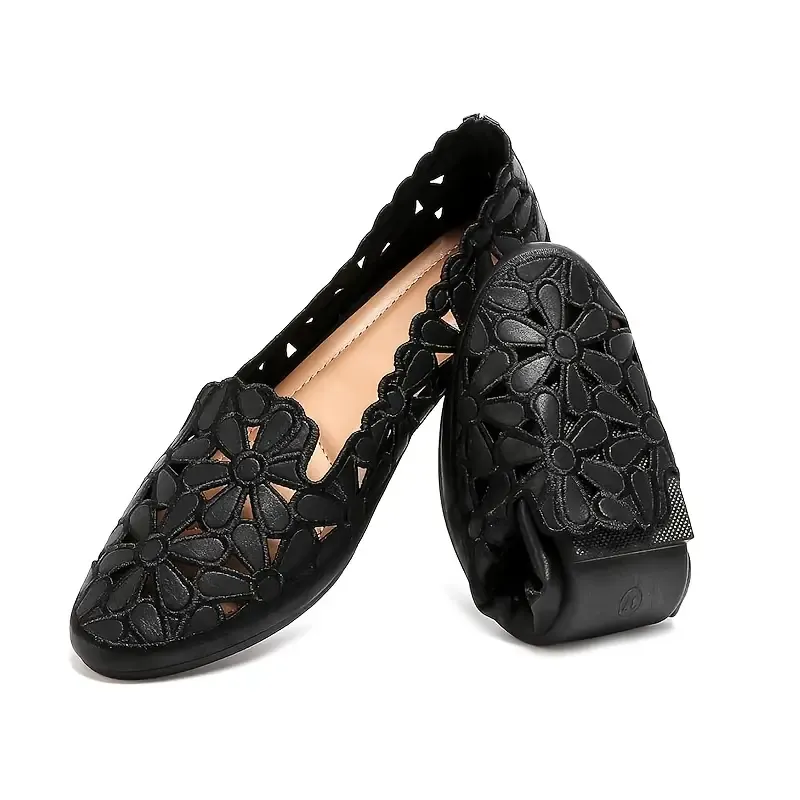 Orthopedic Leather Round Toe Flats