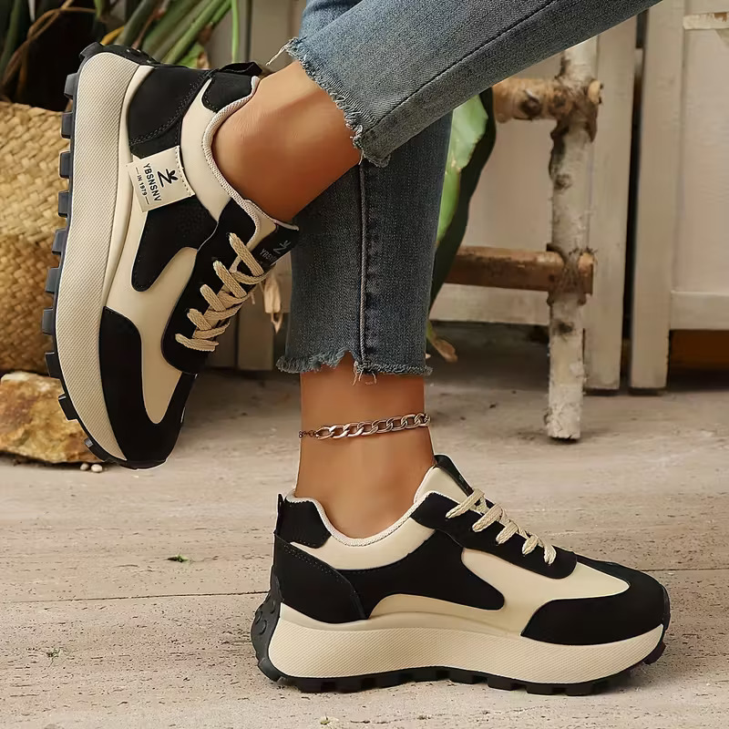 Women's All-Day Comfort Arch Support Cushioned Chunky Platform Running Walking Shoes