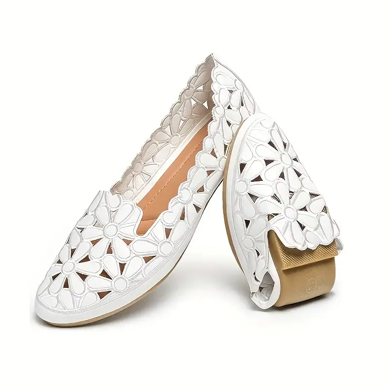 Orthopedic Leather Round Toe Flats