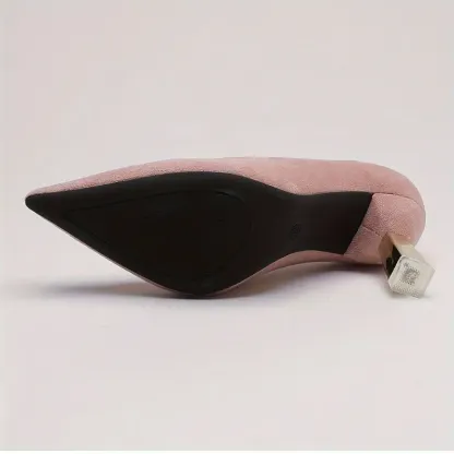 Solid Color Soft Faux Leather Pumps