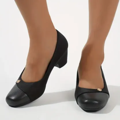 Ladies Solid Color Soft Loafers