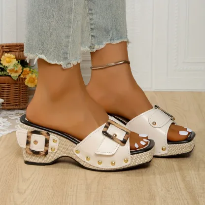 Comfortable Thick Heel Summer Shoes