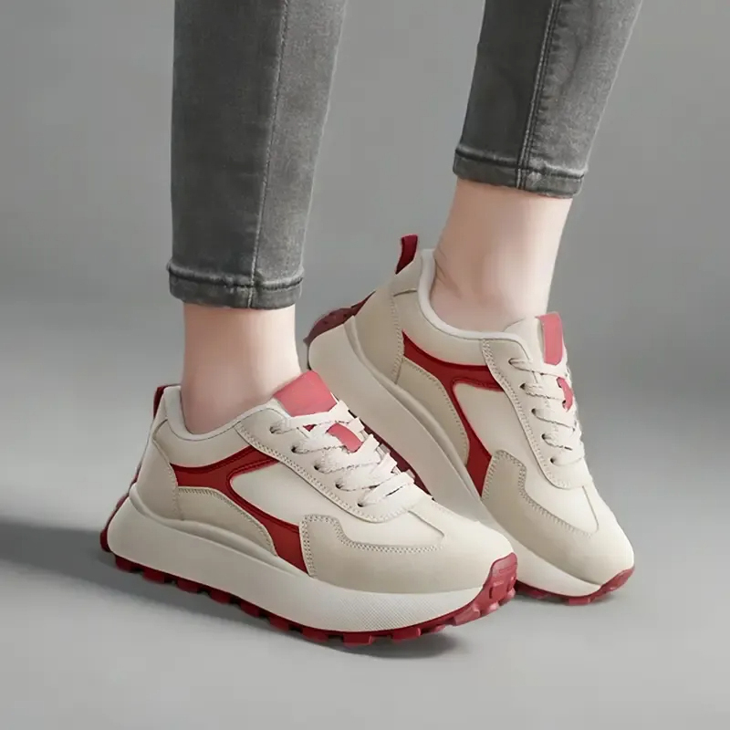 Women's Casual Breathable Orthopedic High-Heeled Walking Shoes