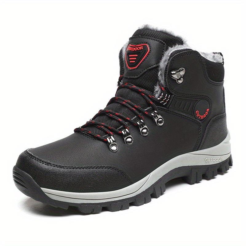 Outdoor Wear- Resistant Hiking Shoes Men Padded High-top Warm Casual Snow Boots