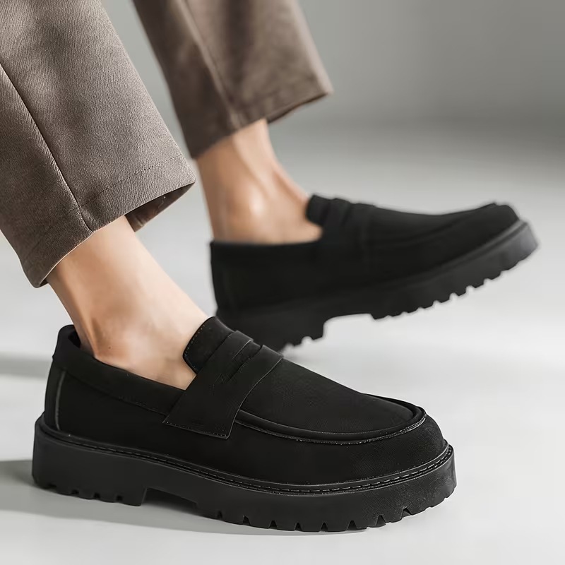 Men's Comfort Leather Arch Support Cushioned  Daily Casual Walking Shoes