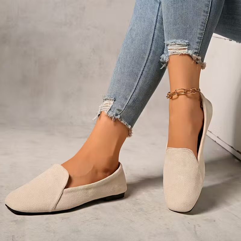 Women'S Soft Sole Fabric Upper Toe Flat