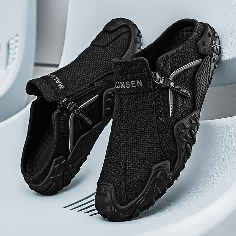 Men'S Lightweight Linen Mule Slippers