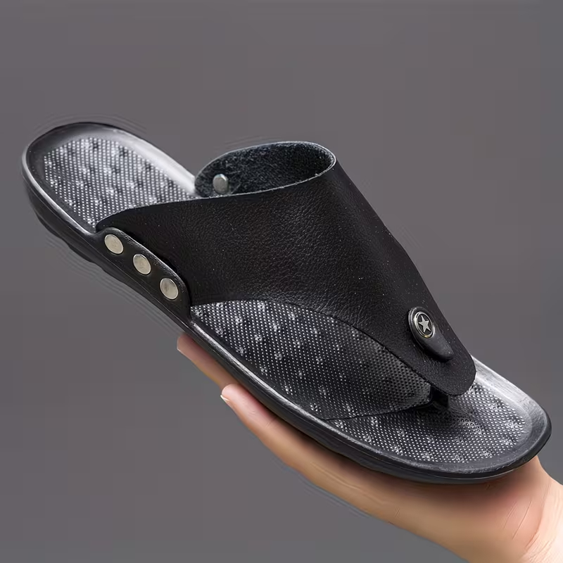 Men's Non-Slip Slip Leather Sandals