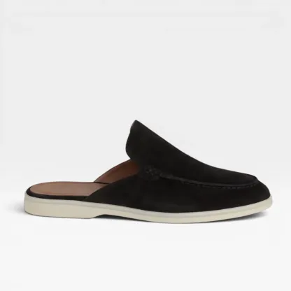 Men's Suede Mules – Backless Slip On Loafers Smart Casual Slides