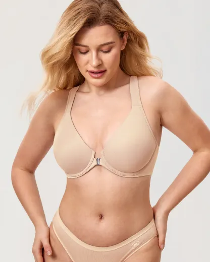 Plunge Racerback Front Closure Bra - Buy One Get One Free