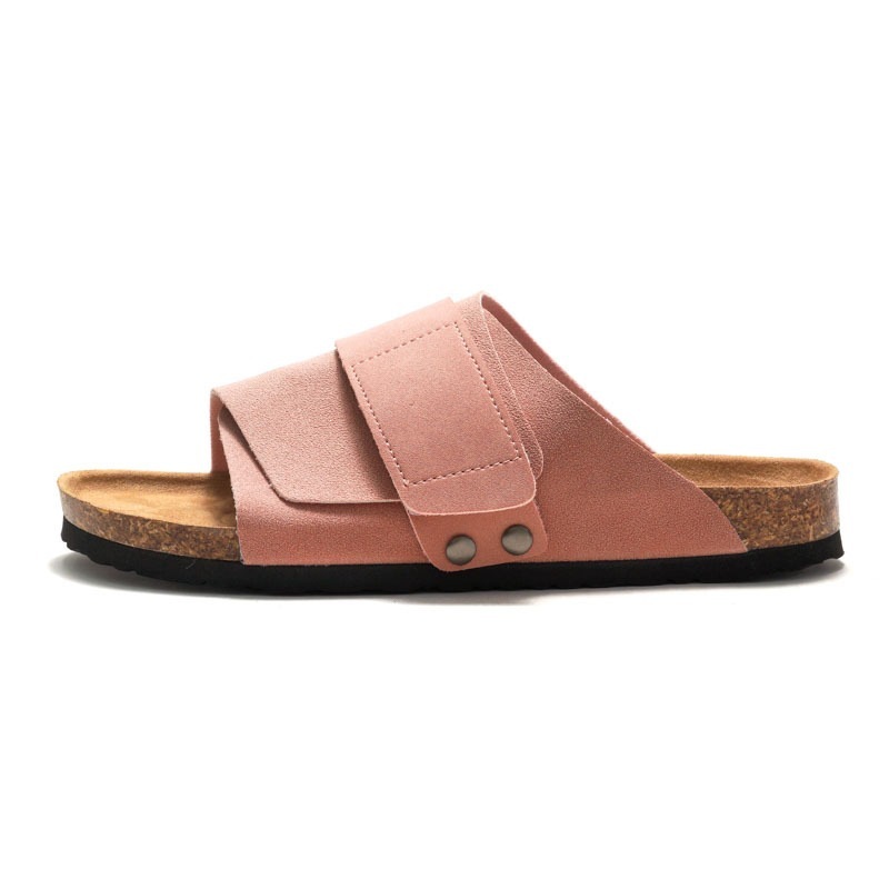Premium Women’s Cork Footbed Slides with Dual Adjustable Straps for Daily Wear
