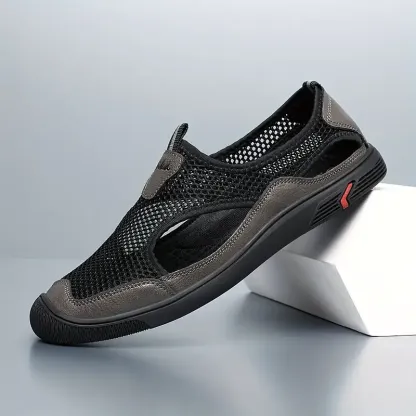 Men's Breathable Mesh Slip-On Hiking Shoes