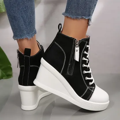 Women's All-Day Comfort Arch Support Cushioned Platform Wedge Heel High