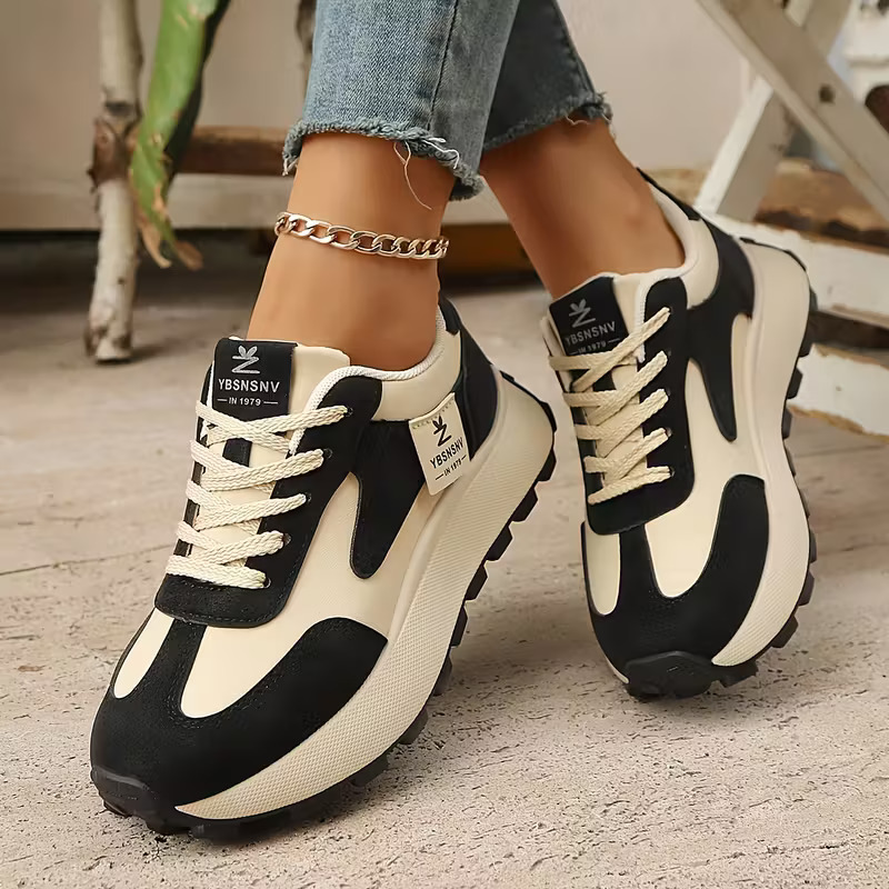 Women's All-Day Comfort Arch Support Cushioned Chunky Platform Running Walking Shoes