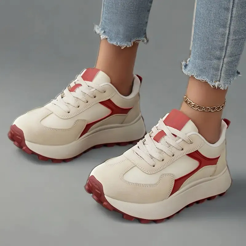 Women's Casual Breathable Orthopedic High-Heeled Walking Shoes