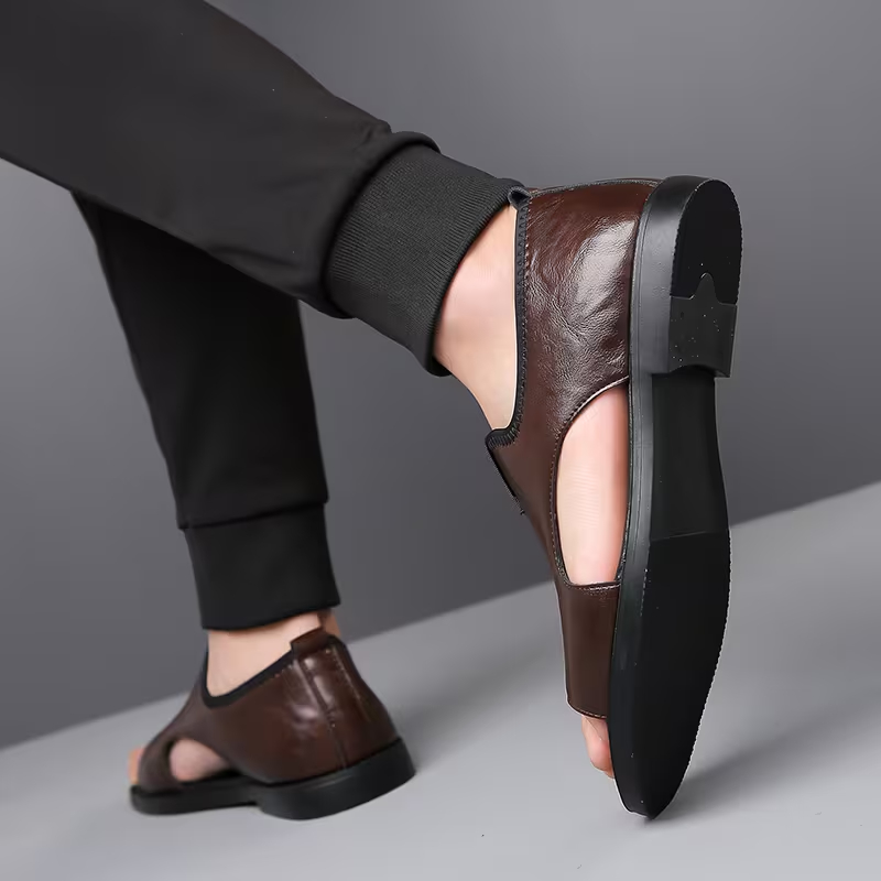 Men's Vintage Open Toe Breathable Slippers