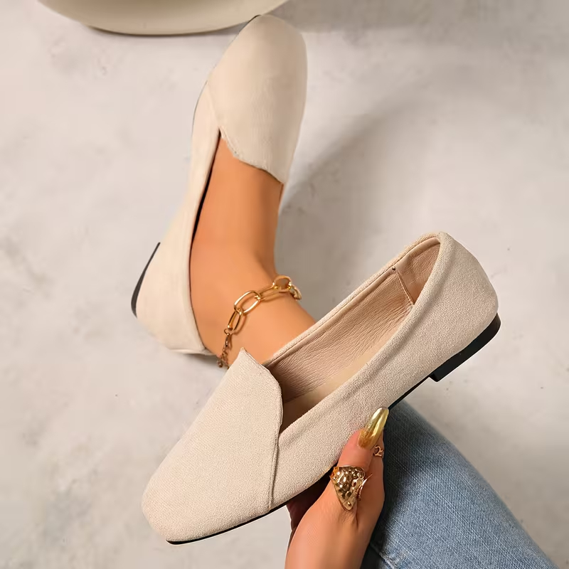 Women'S Soft Sole Fabric Upper Toe Flat