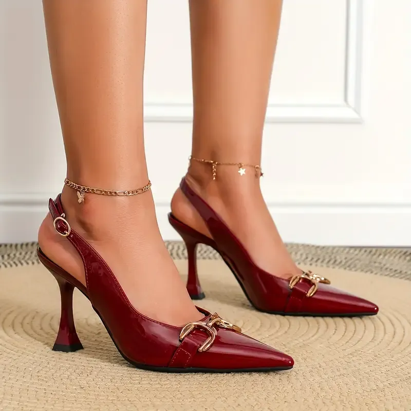 Elegant Solid Color Pointed Toe Stiletto Pumps