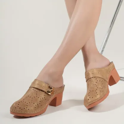 Womem’s Breathable Block Heel Sandals
