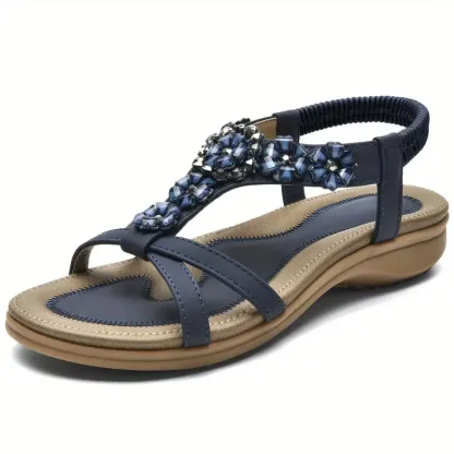 Comfortable Elastic Ankle Flats Sandals