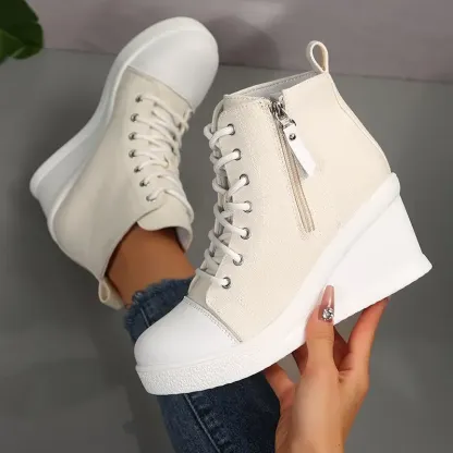 Women's All-Day Comfort Arch Support Cushioned Platform Wedge Heel High