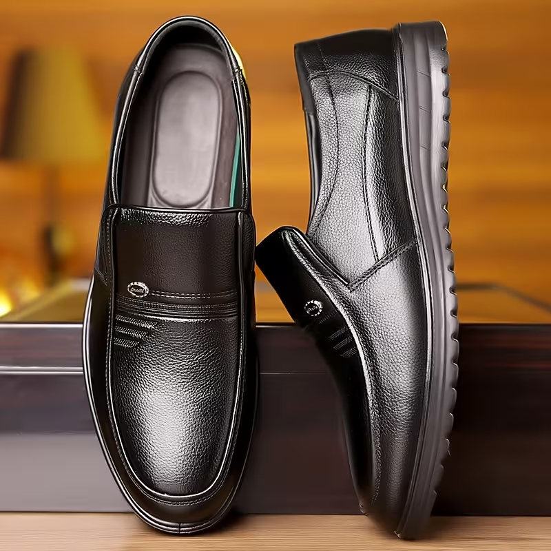 Men's Business Slip-On Non-Slip Leather Shoes