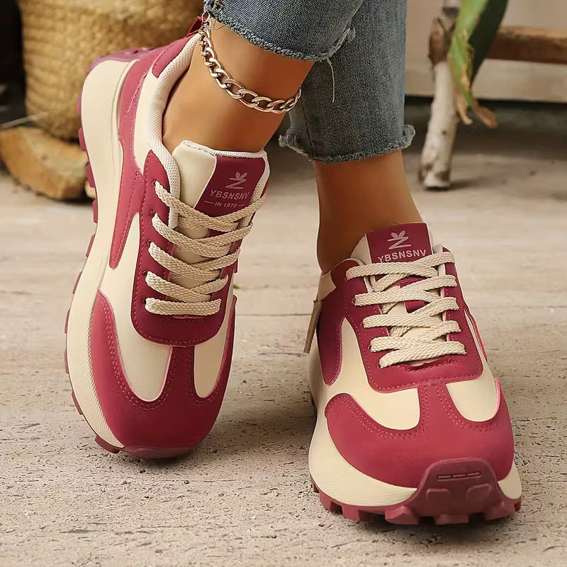 Women's All-Day Comfort Arch Support Cushioned Chunky Platform Running Walking Shoes