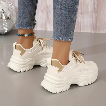 Womens Lightweight Platform Mesh Sneakers