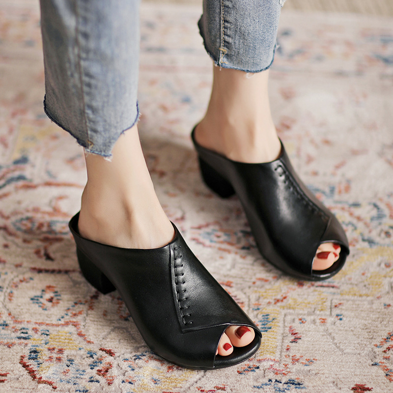 Orthopedic Chunky High Heel Sandals