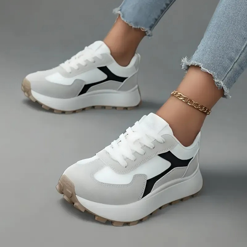 Women's Casual Breathable Orthopedic High-Heeled Walking Shoes