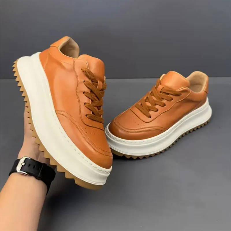 Retro Horsehide Soft Sole Casual Sneakers