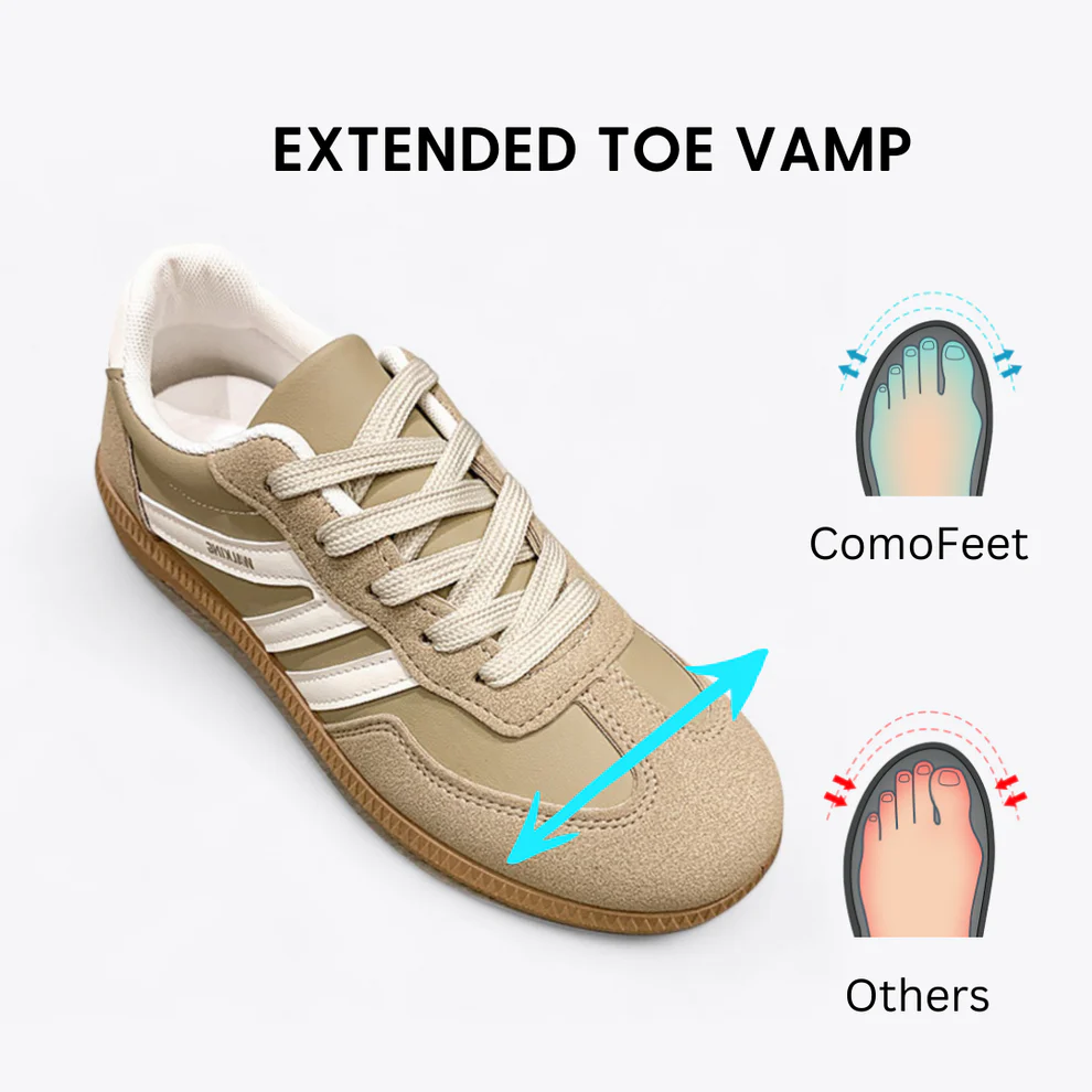 Women Orthopedic Shoes Comfortable Arch-support Leather Traction Vulcanized
