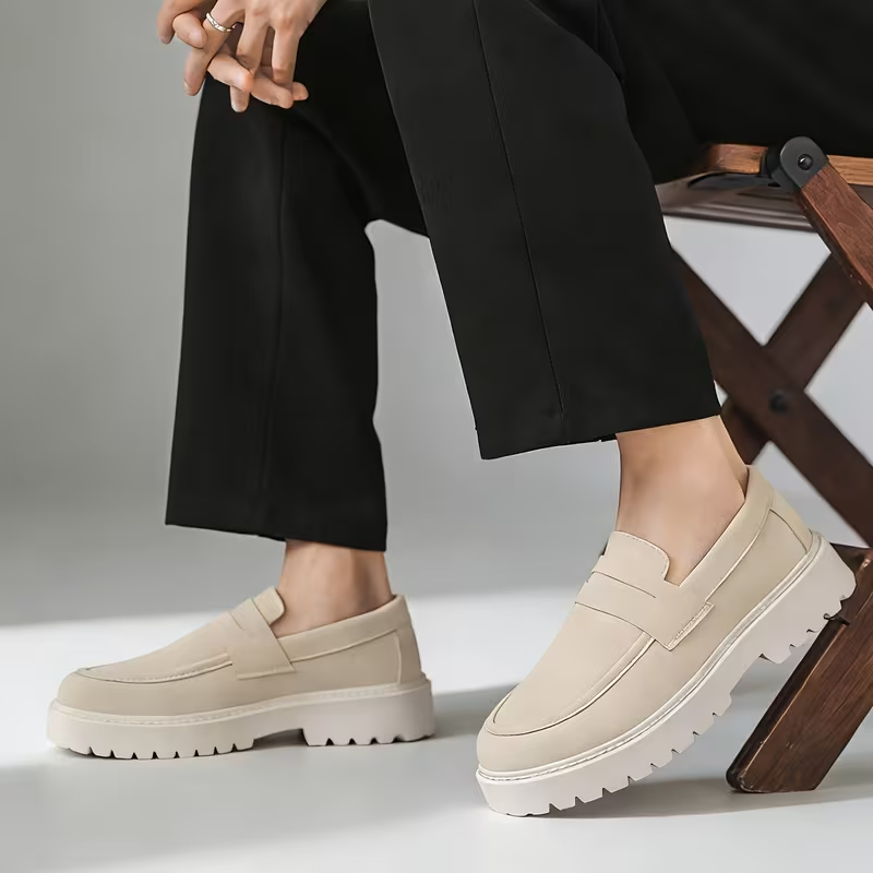 Men's Comfort Leather Arch Support Cushioned  Daily Casual Walking Shoes