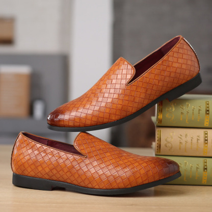 Braided Shoes Breathable Business Casual Handmade Loafers