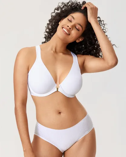 Plunge Racerback Front Closure Bra - Buy One Get One Free