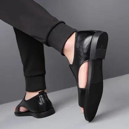Men's Vintage Open Toe Breathable Slippers