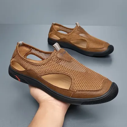Men's Breathable Mesh Slip-On Hiking Shoes