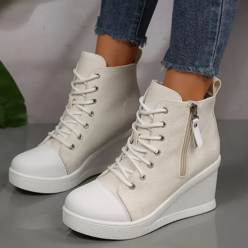 Women's All-Day Comfort Arch Support Cushioned Platform Wedge Heel High