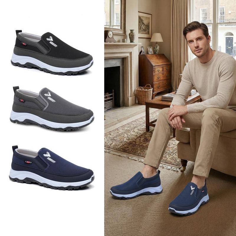 Men's Relaxed Fit Comfortable Lightweight Breathable Arch Support Walking Shoes