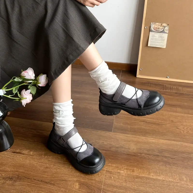 Adjustable Thick Platform Heel Mary Jane