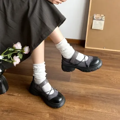Adjustable Thick Platform Heel Mary Jane
