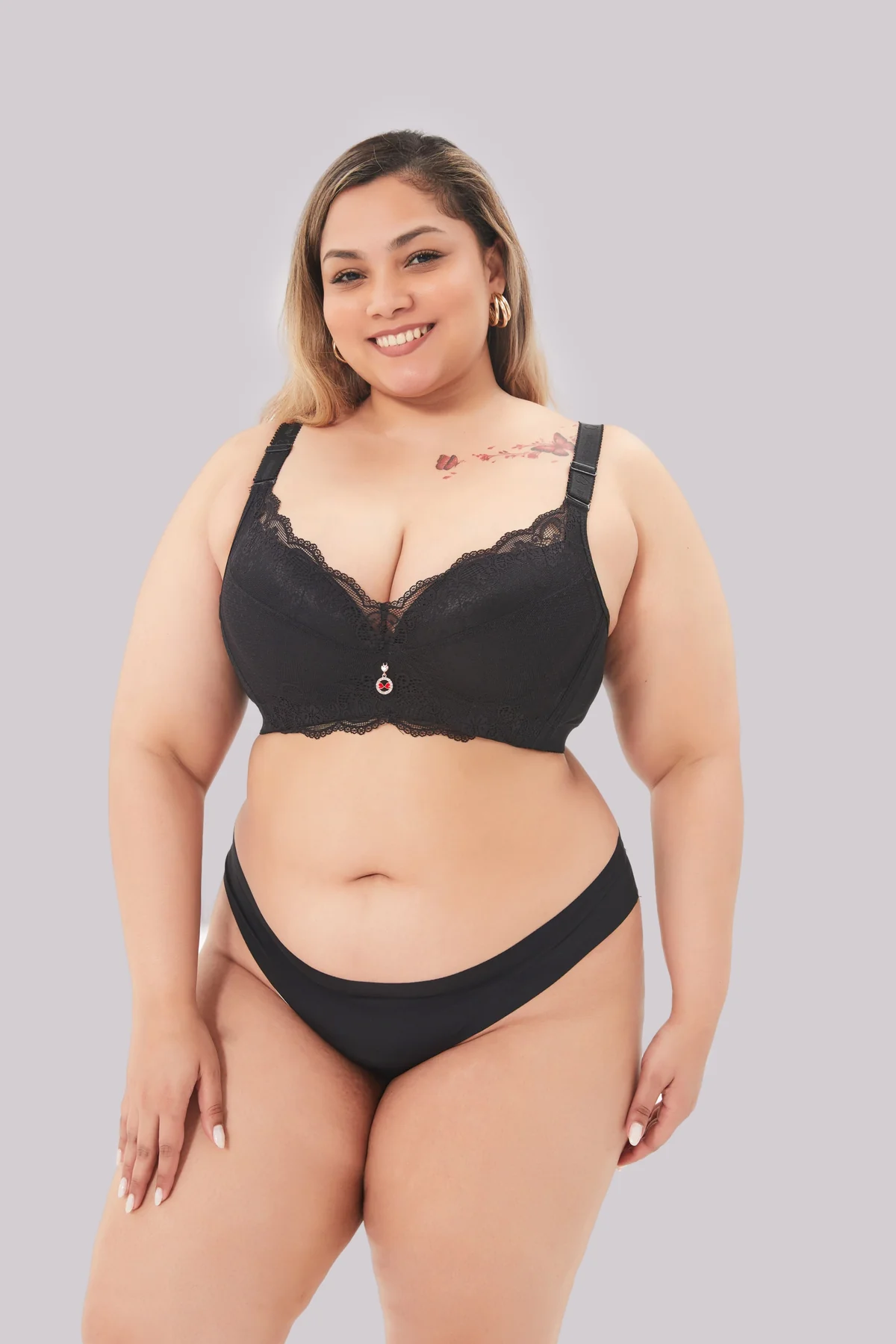 (BUY 1 GET 1 FREE)-EXTRA LIFT ULTIMATE LIFT STRETCH FULL FIGURE SEAMLESS LACE CUT OUT BRA