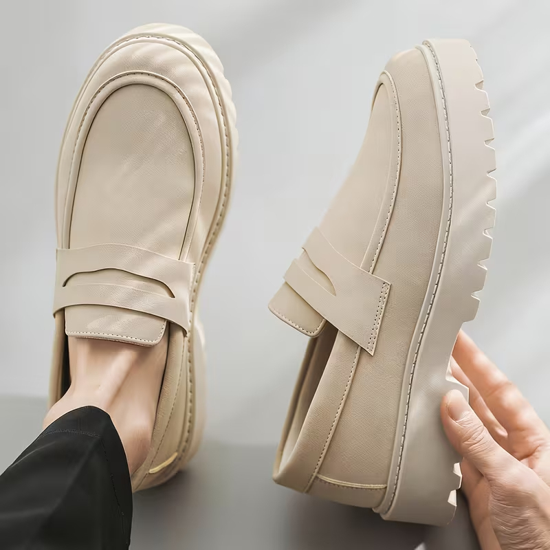 Men's Comfort Leather Arch Support Cushioned  Daily Casual Walking Shoes